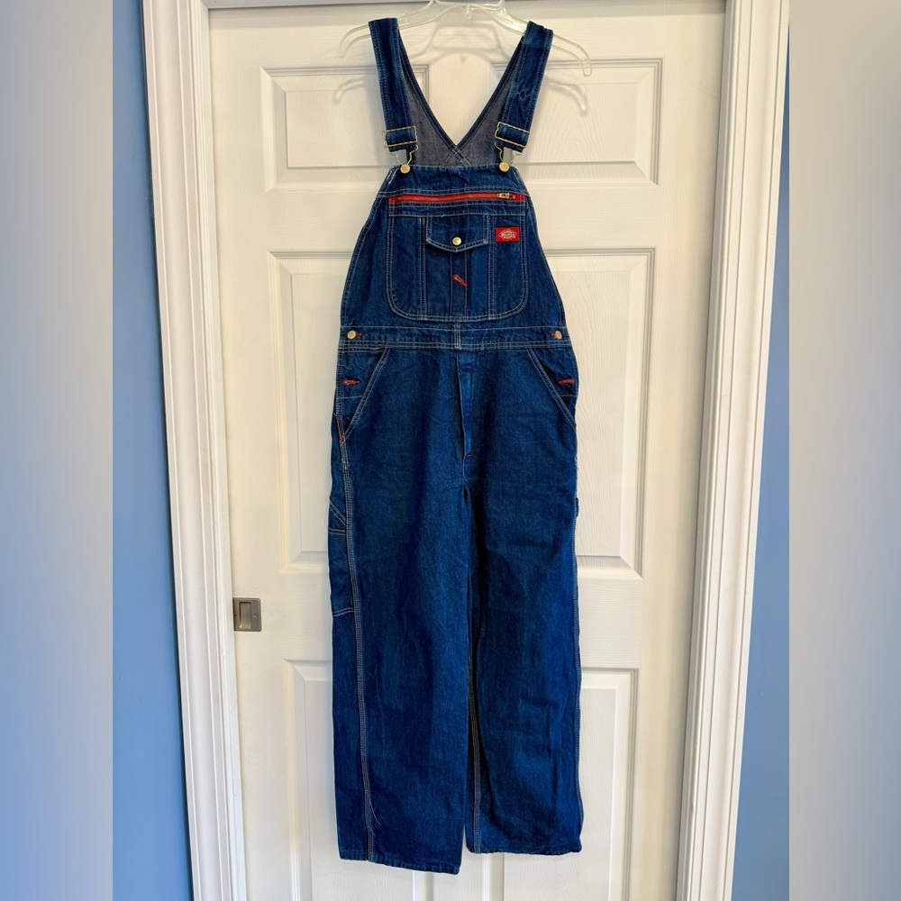 Dickies Men’s Blue Denim Overalls 32 X 30